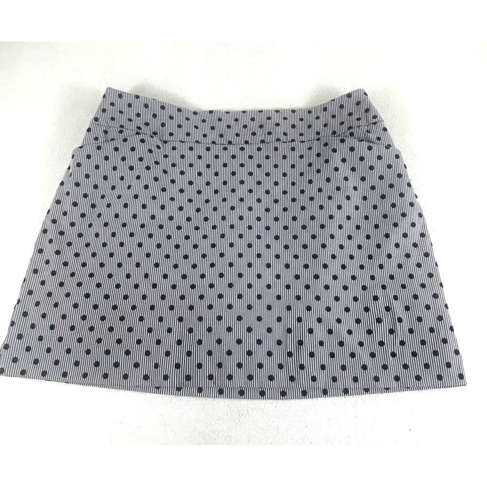 Charter Club Womens Navy Blue White Polka Dot Striped Skort Size 16 54607MS
